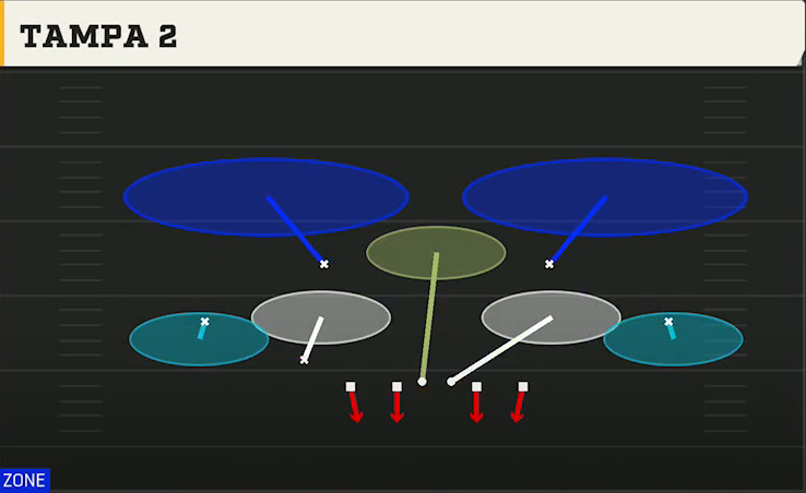 4-3 Defense Nickel Double Mug Tampa 2 play diagram