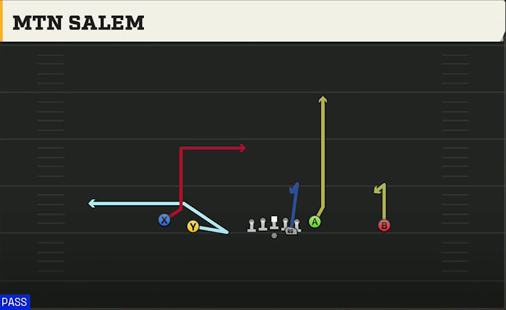 Air Force Offense Pistol Empty Y Tight Mtn Salem play diagram