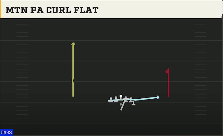 Army Offense Pistol Flexbone Mtn PA Curl Flat play diagram