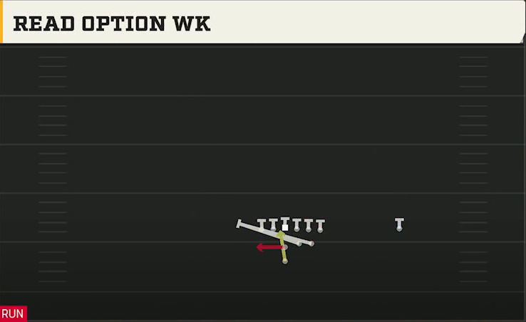Delaware Offense Pistol Full House Strong Over Read Option Wk play diagram