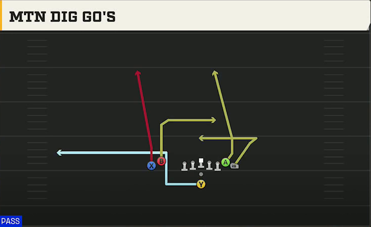 FIU Offense Pistol Wing Flex Close Mtn Dig Gos play diagram