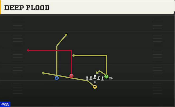 Boise State Offense Pistol Wing Flex Deep Flood play diagram