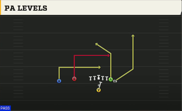 Boise State Offense Pistol Wing Flex PA Levels play diagram
