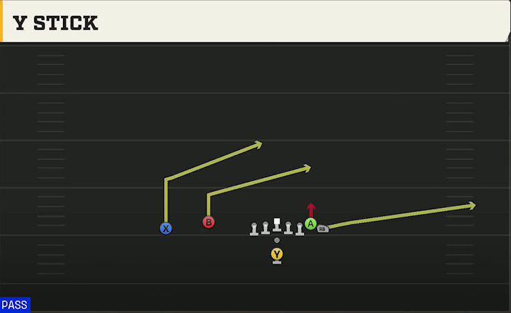 Boise State Offense Pistol Wing Flex Y Stick play diagram