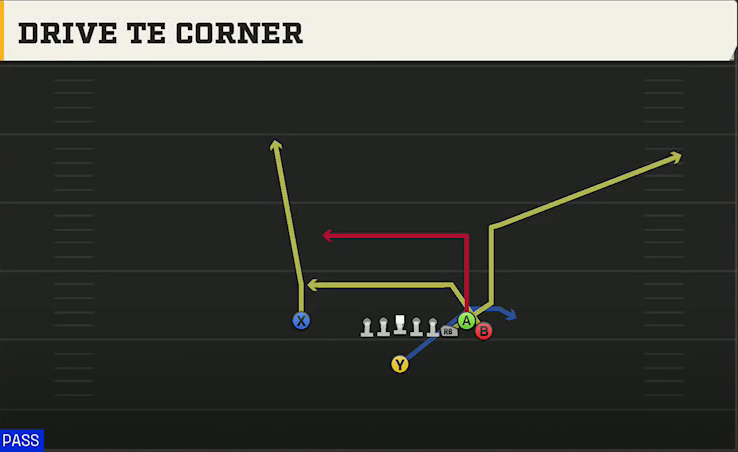 Georgia Offense Singleback Bunch Ace Drive play diagram