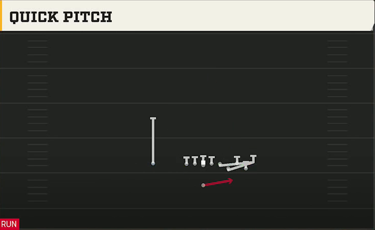 Charlotte Offense Singleback Bunch Ace Quick Pitch play diagram