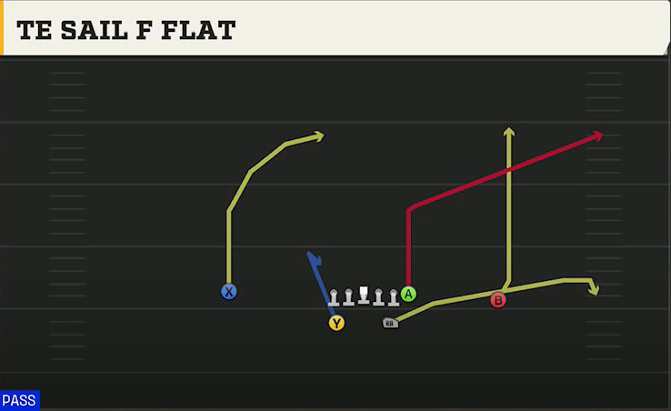 Colorado Offense Split Backs Pro TE Sail F Flat play diagram