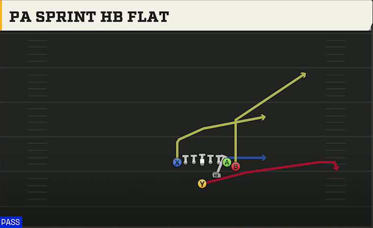 Maryland Offense Strong I Jumbo PA Sprint HB Flat play diagram
