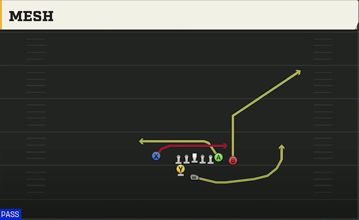 Washington Offense Weak I Close Mesh play diagram