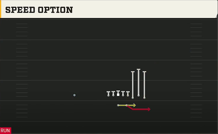 UAB Offense Wildcat Bunch HB Str Speed Option play diagram
