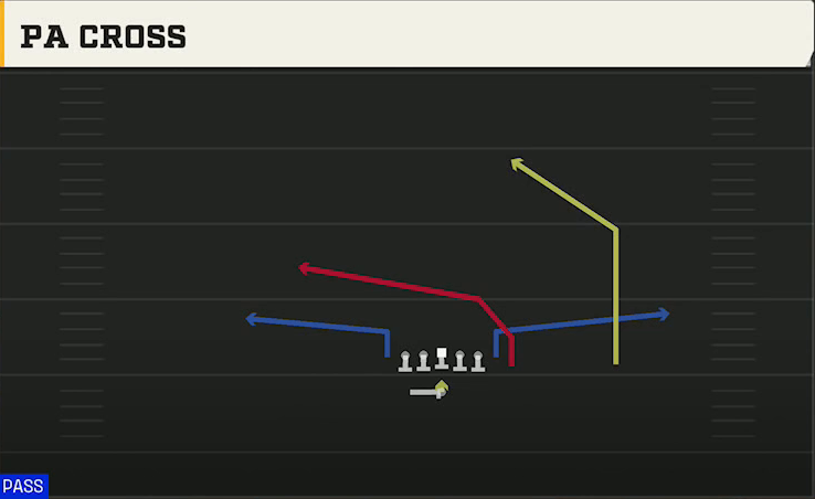 Buffalo Offense Wildcat Jumbo Z Wk PA Cross play diagram